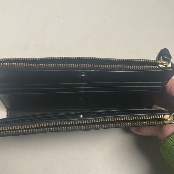 KATE SPADE Women’s Wallet V095 Black‎ Zipper & Snap Closure 8X4 - Picture 8 of 11